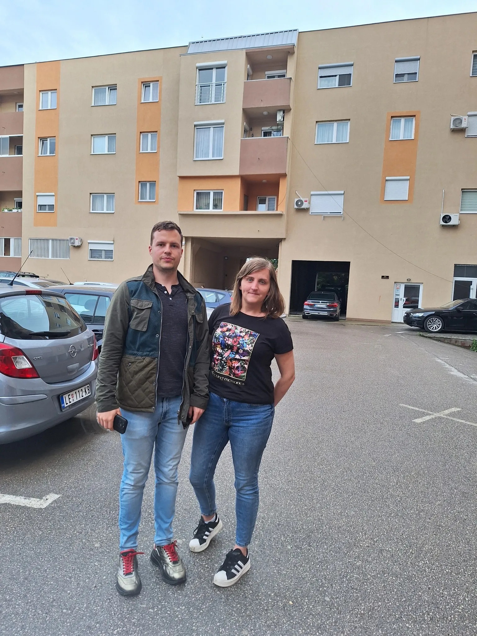 RePOS team members doing research on the field within the housing estate on the site of former Printing house in Leskovac